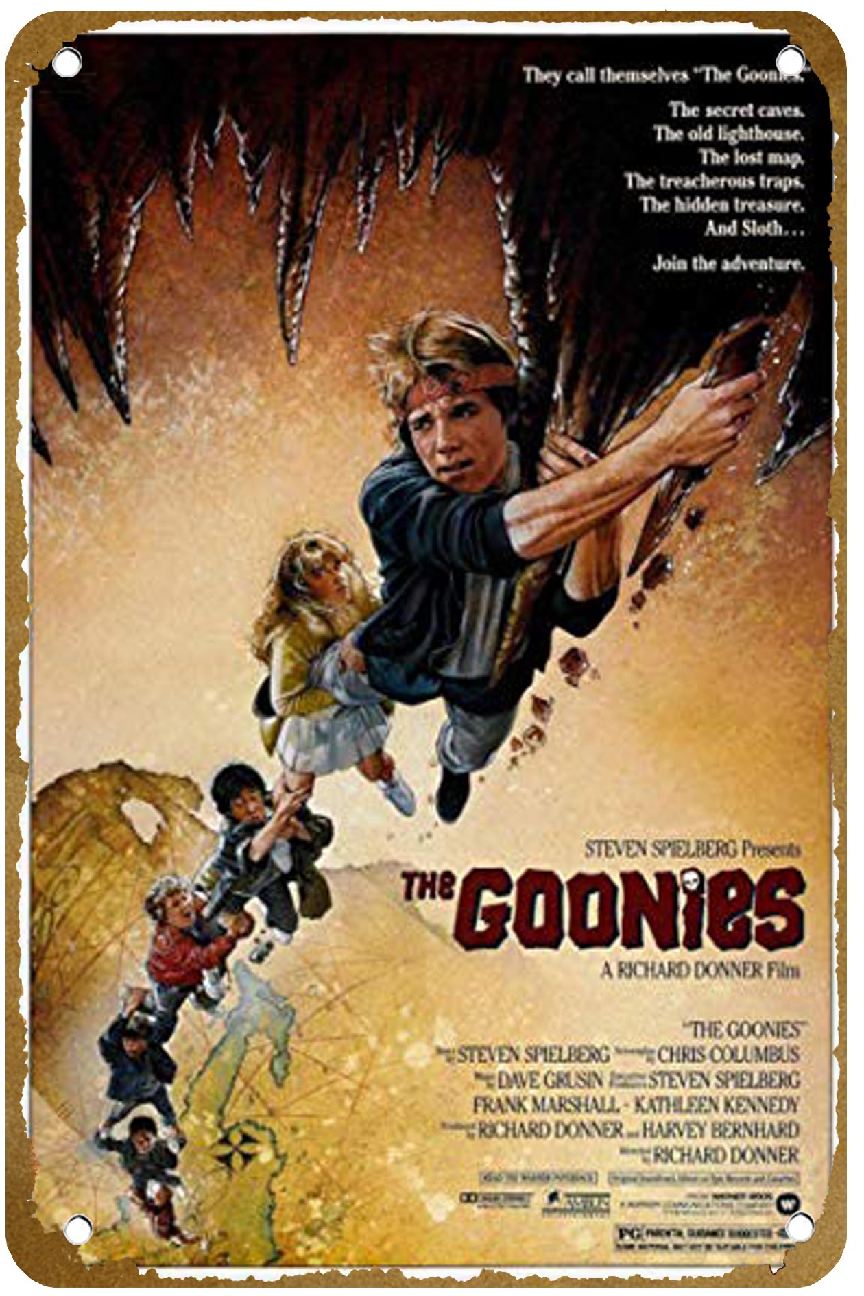 Home Cinema Logo - The Goonies Movie Poster Vintage Metal