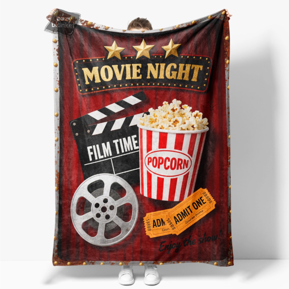 Home Cinema Tickets - Comfortable Movie Night Blanket - Soft