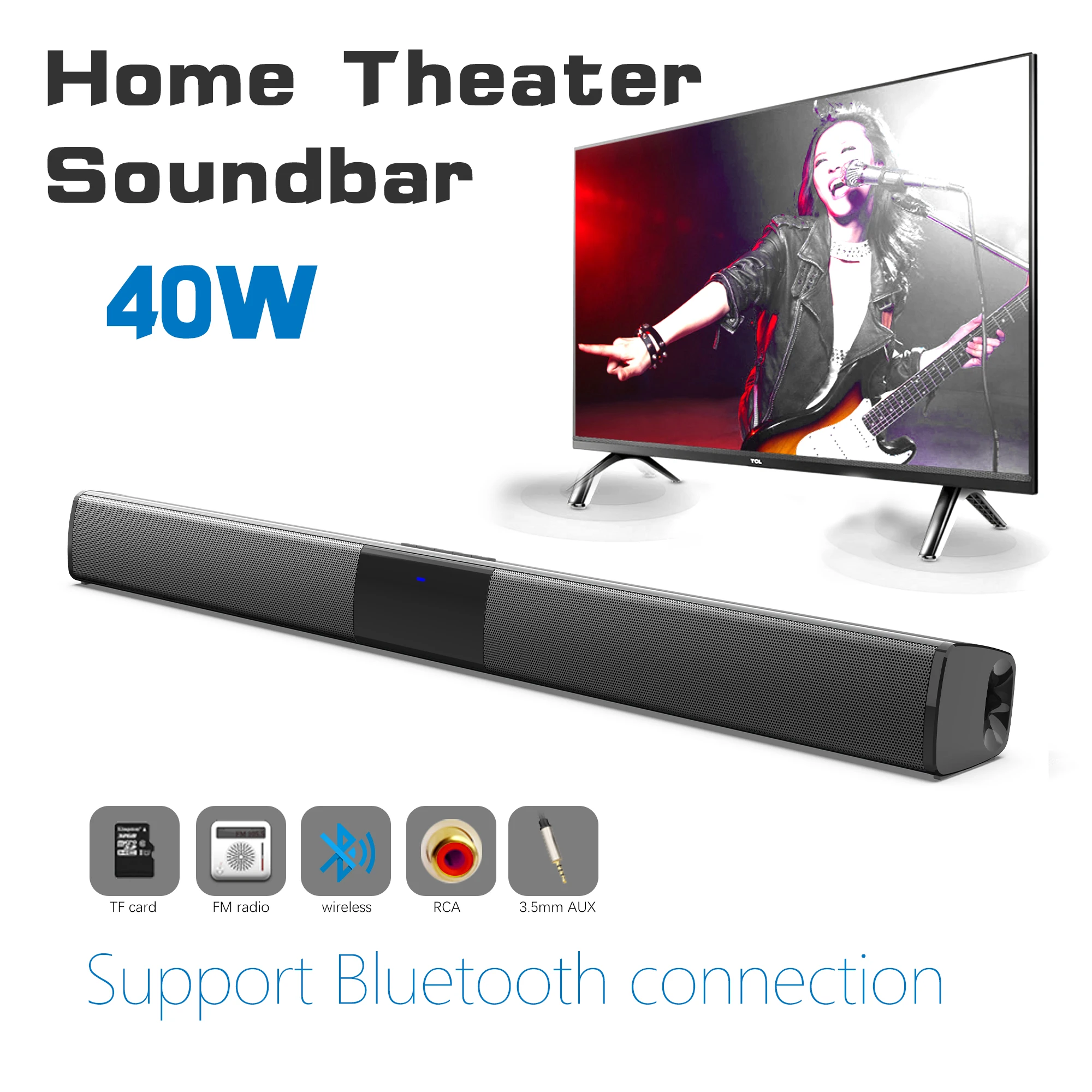 Home Cinema Bose - 40W High Power Soundbar for TV