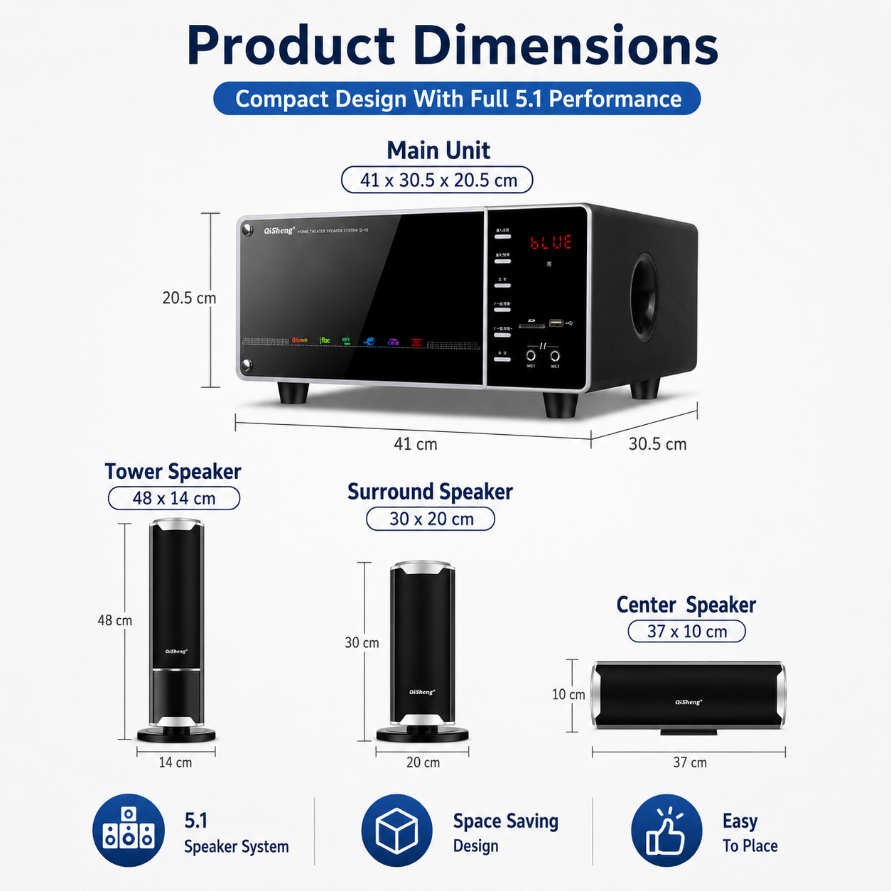 Speakers Set 1000W 5.0 Bluetoo - Home Cinema Bose review and price