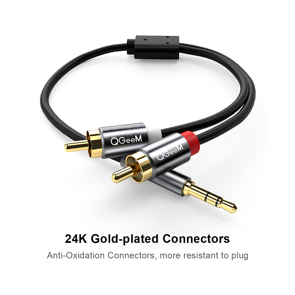 QGeeM RCA Cable 2RCA to 3.5 Au - Home Cinema Heos review and price