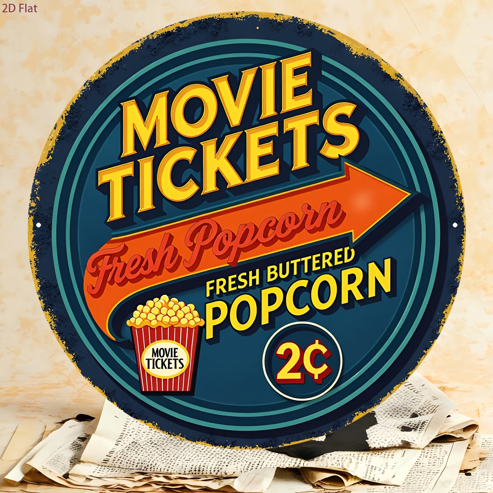 2D Flat 1pc Aluminum Sign, Vin - Home Cinema Tickets review and price