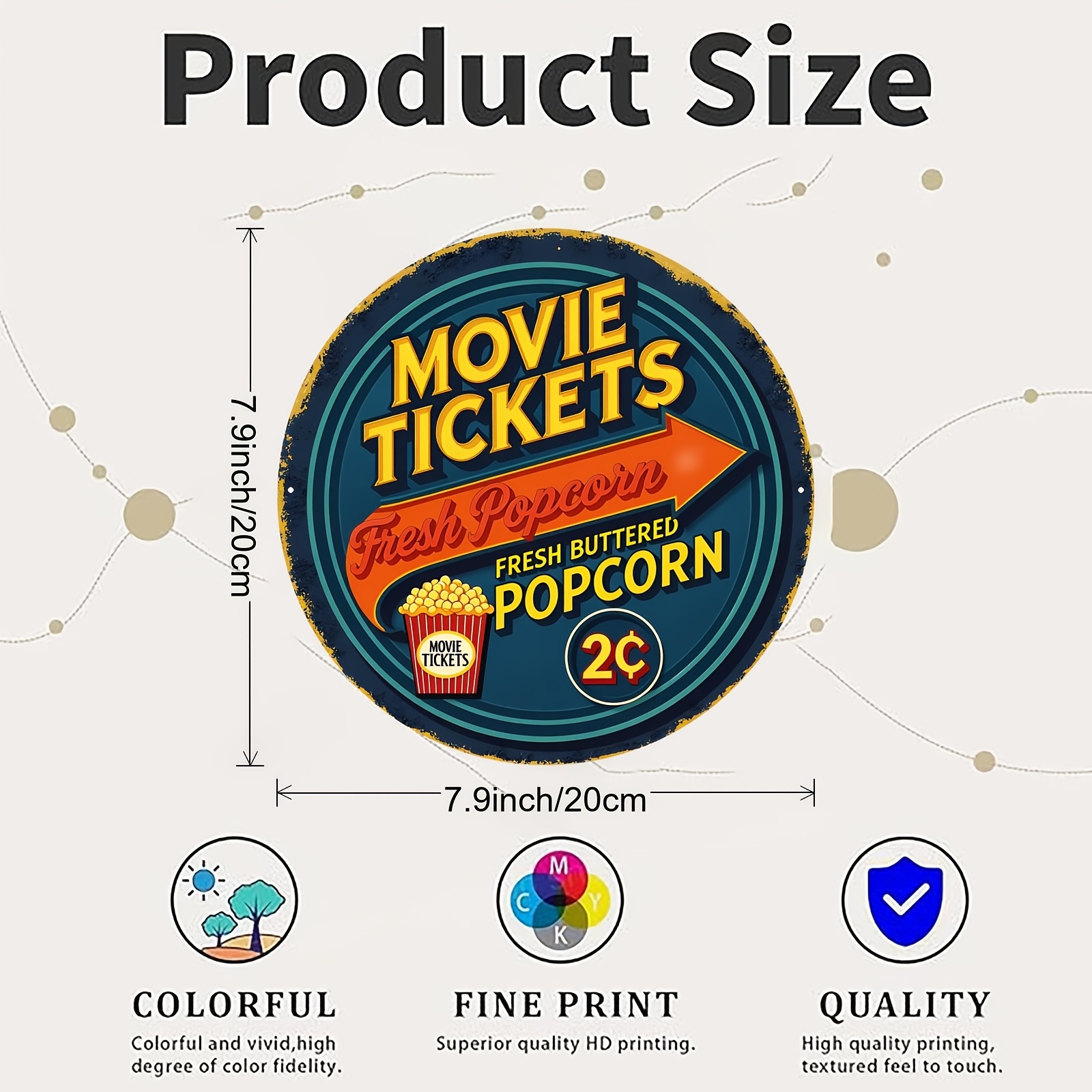 2D Flat 1pc Aluminum Sign, Vin - Home Cinema Tickets review and price
