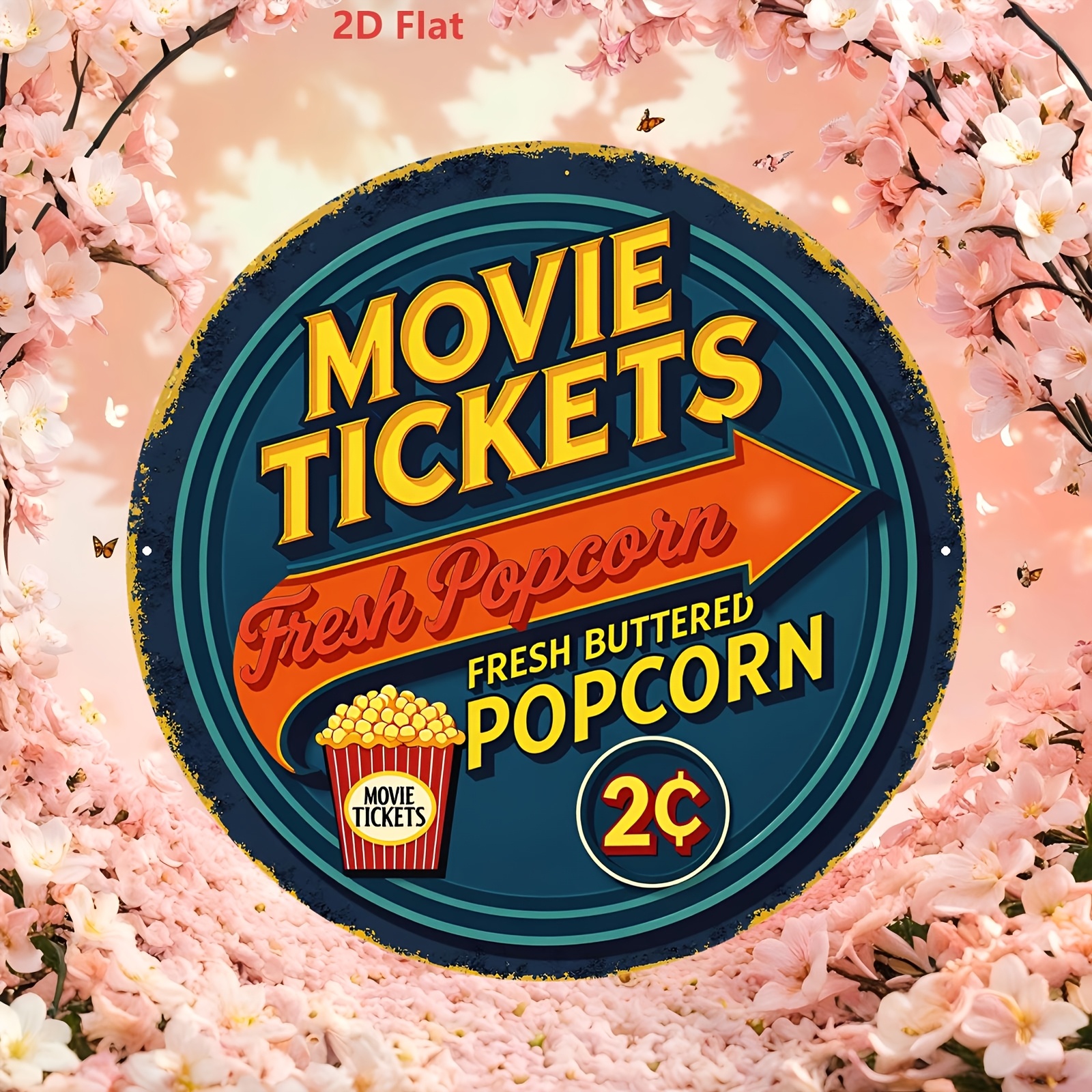 2D Flat 1pc Aluminum Sign, Vin - Home Cinema Tickets review and price