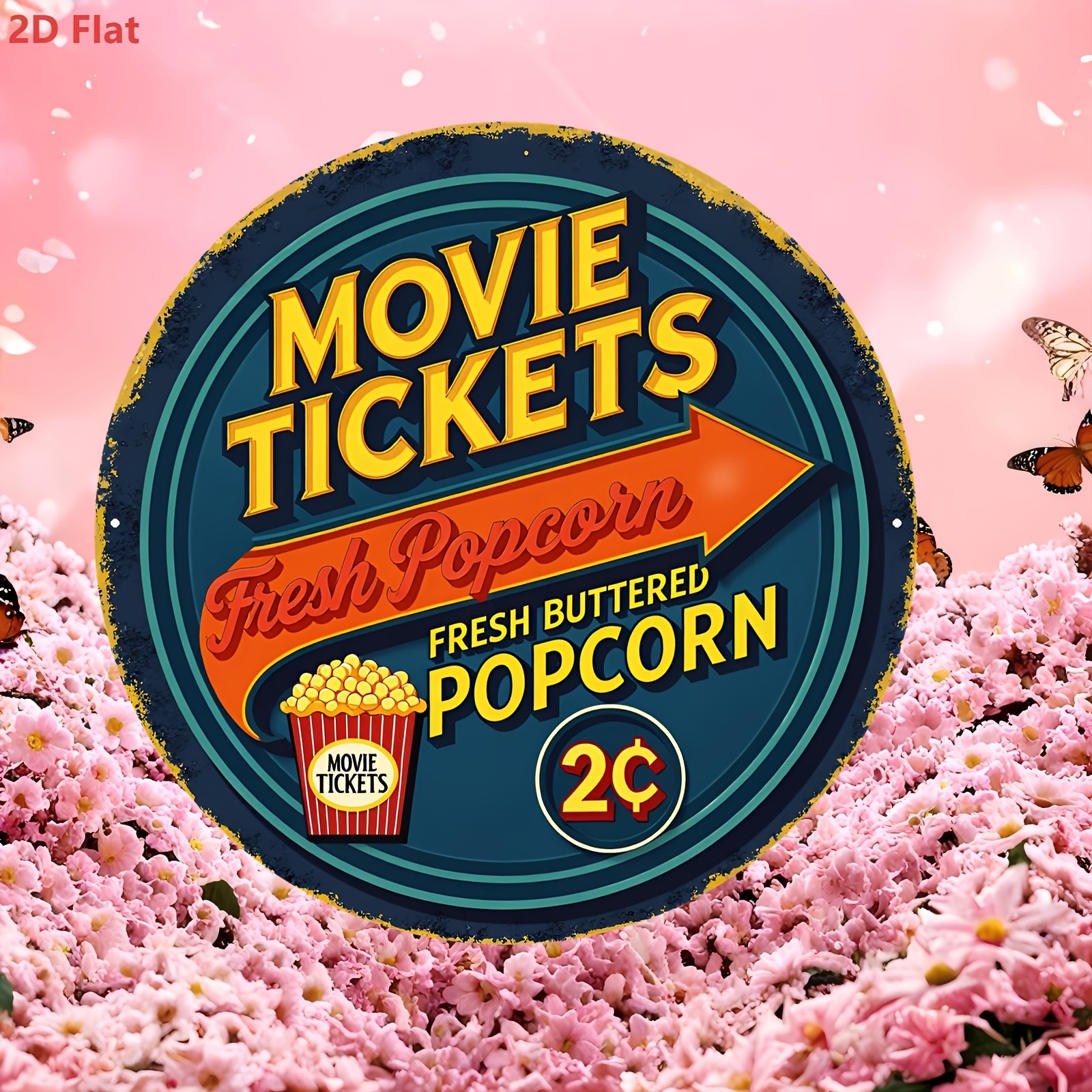 2D Flat 1pc Aluminum Sign, Vin - Home Cinema Tickets review and price