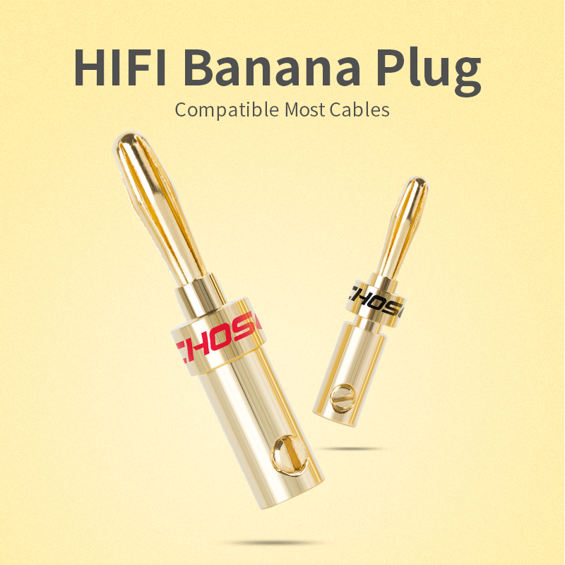 CHOSEAL Banana Plugs 4PCS 24K  - Home Cinema Heos review and price