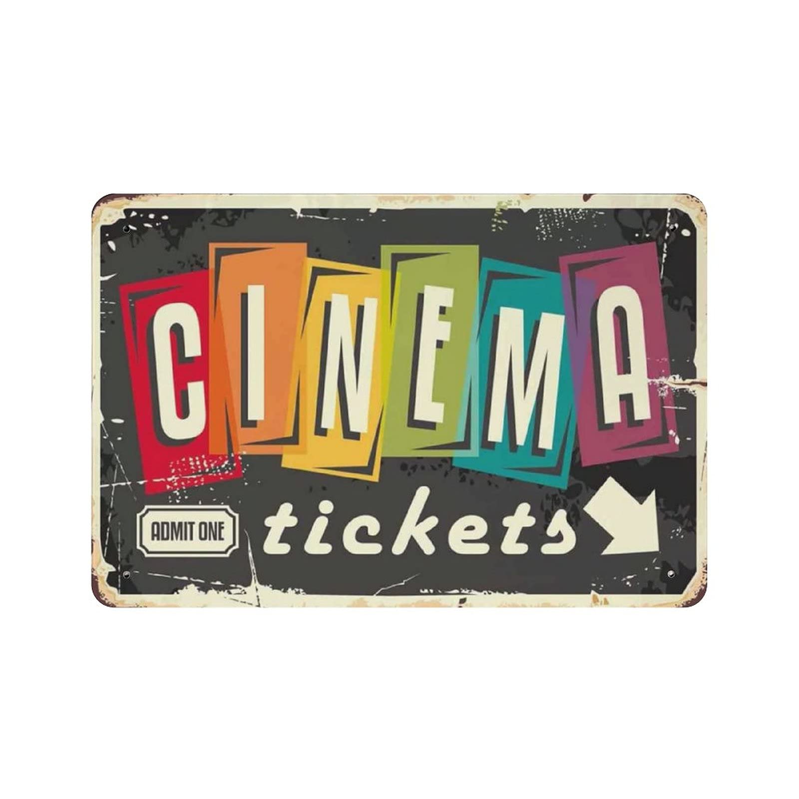 Metal Tin Sign Cinema Tickets  - Home Cinema Tickets review and price