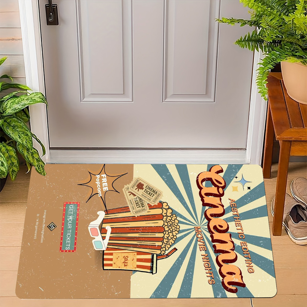 Cinema Theme Door Mat Various  - Home Cinema Tickets review and price