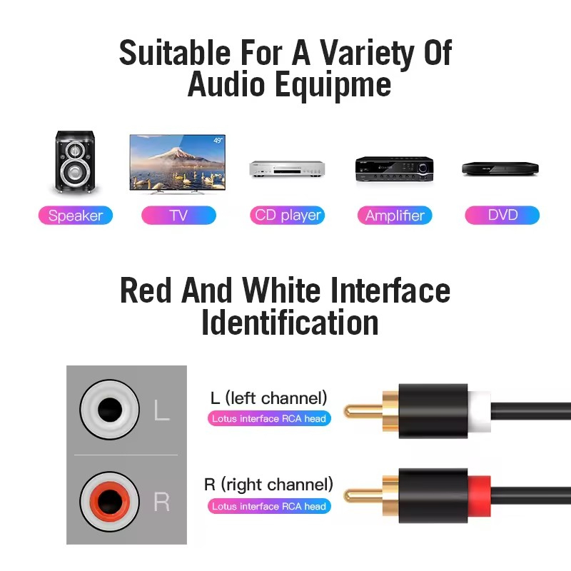 Dual RCA Cable HIFI Stereo 2 R - Home Cinema Heos review and price