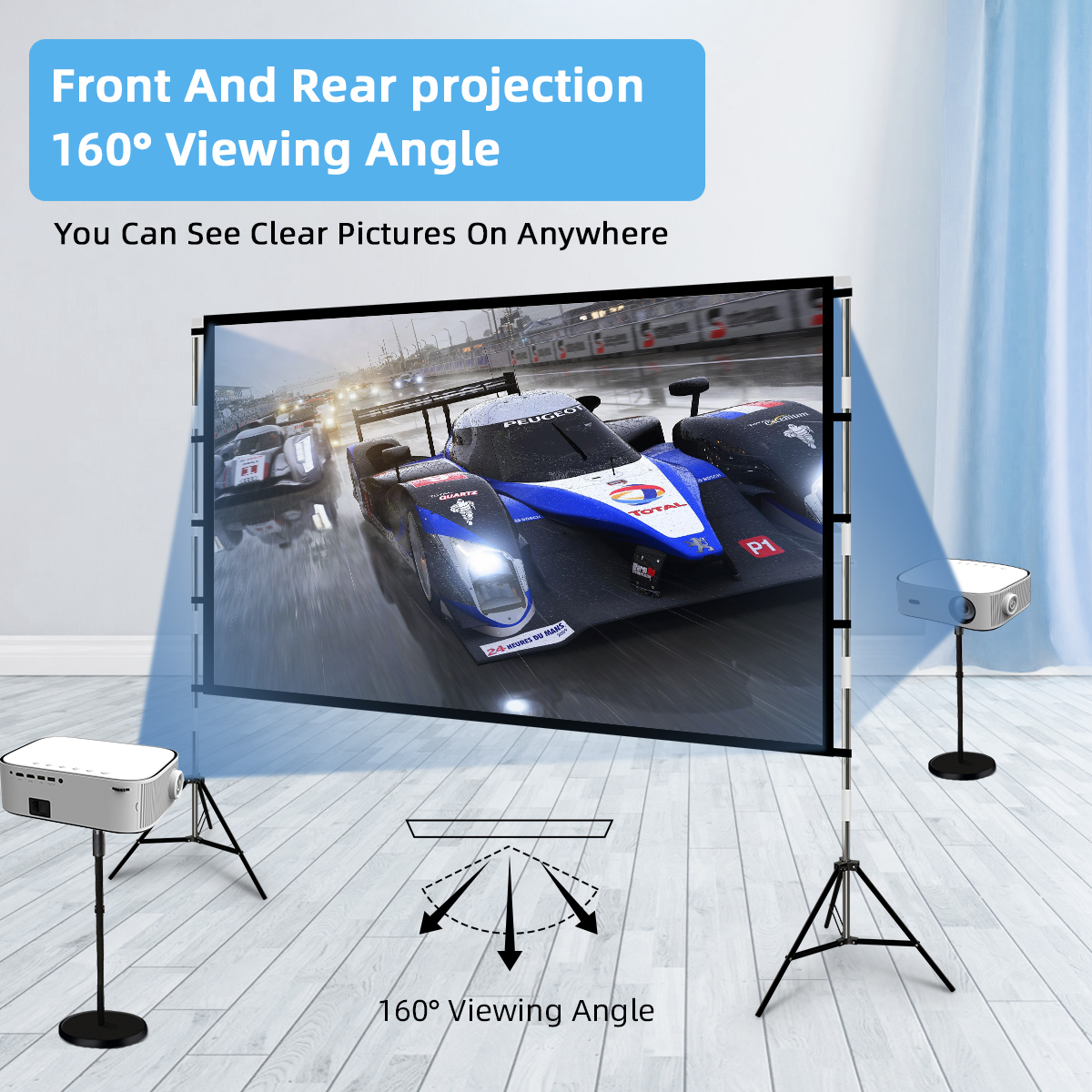 VEIDADZ Projector Screen With  - Projector Carrying Bag review and price