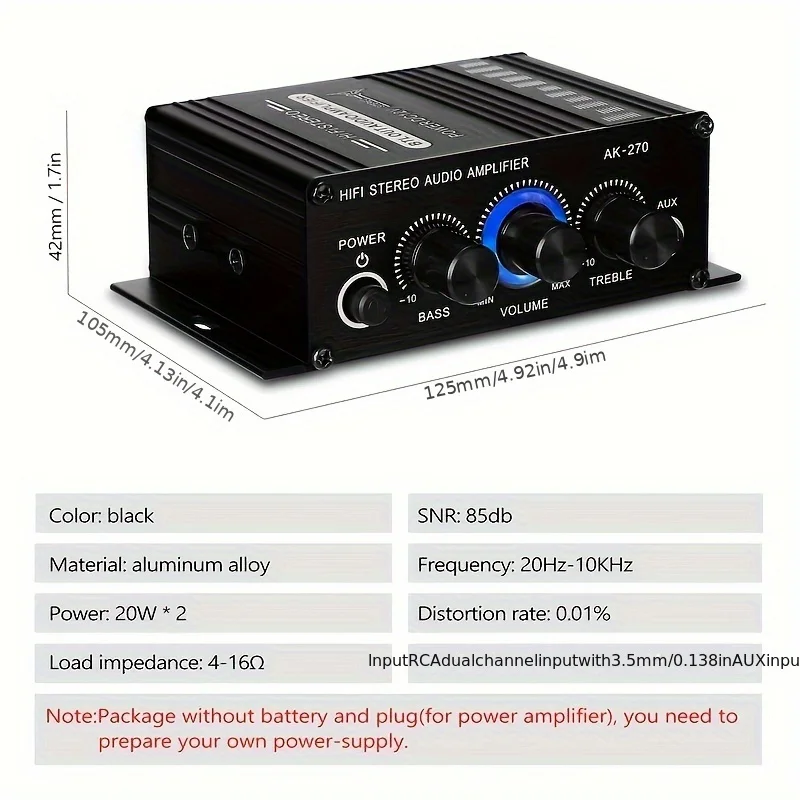 AK-270 400W Mini Power Amplifi - Home Cinema Heos review and price